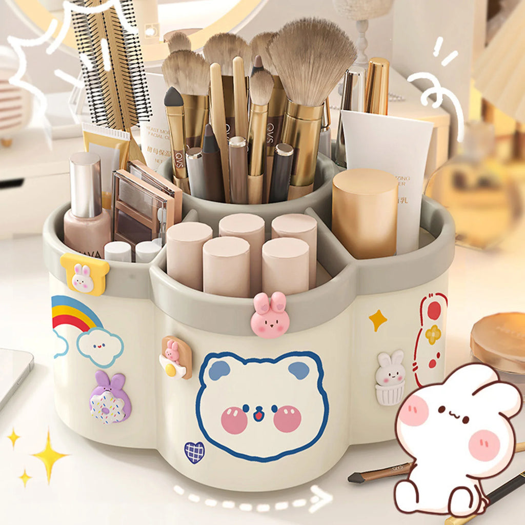 360° Rotating Makeup Brush & Pen Holder