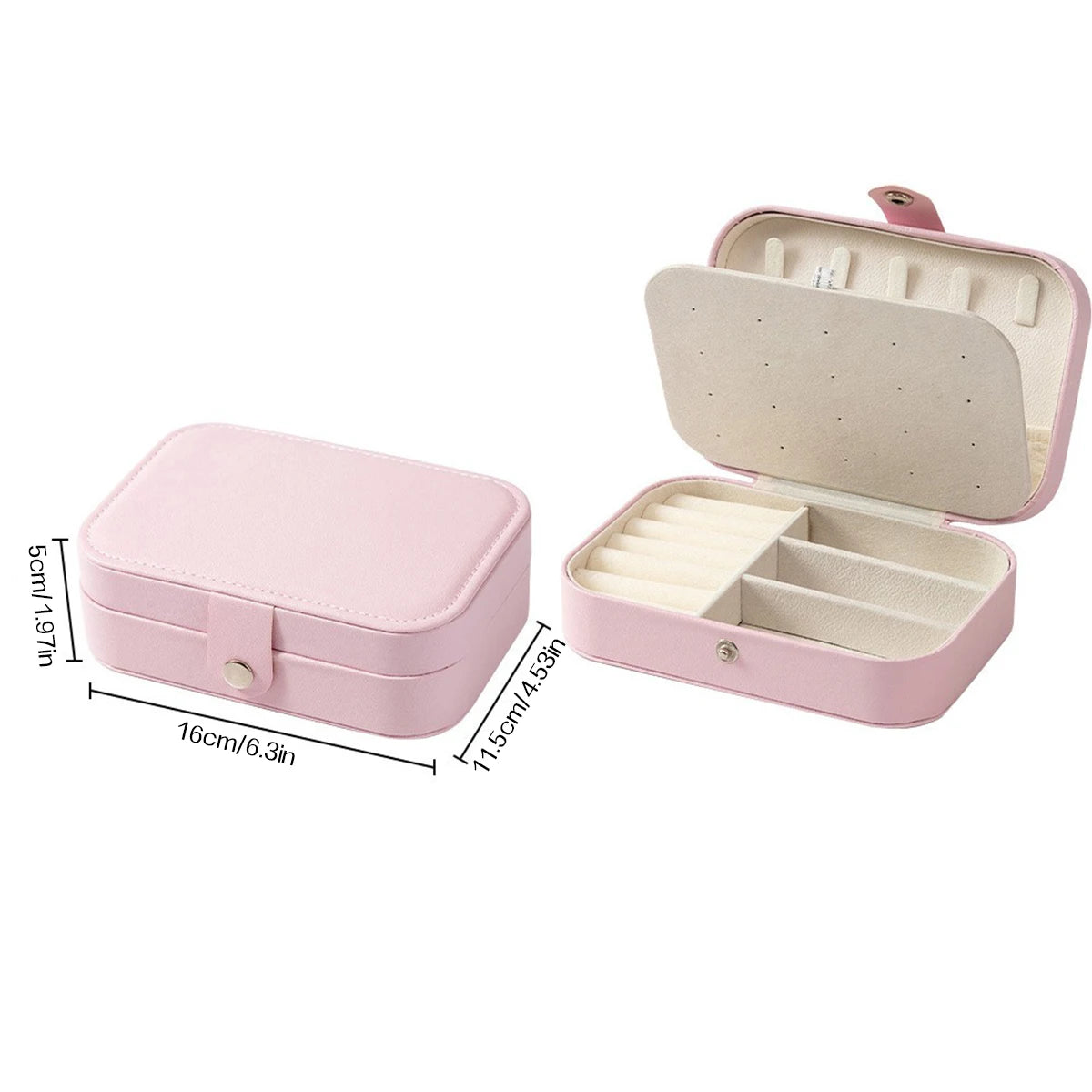 Velvet Travel Jewelry Organizer Box