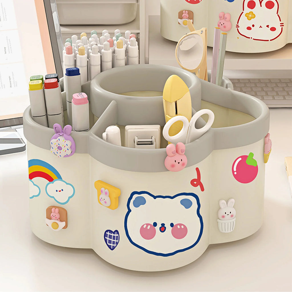 360° Rotating Makeup Brush & Pen Holder