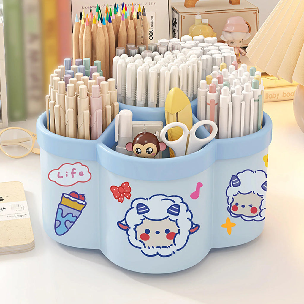 360° Rotating Makeup Brush & Pen Holder