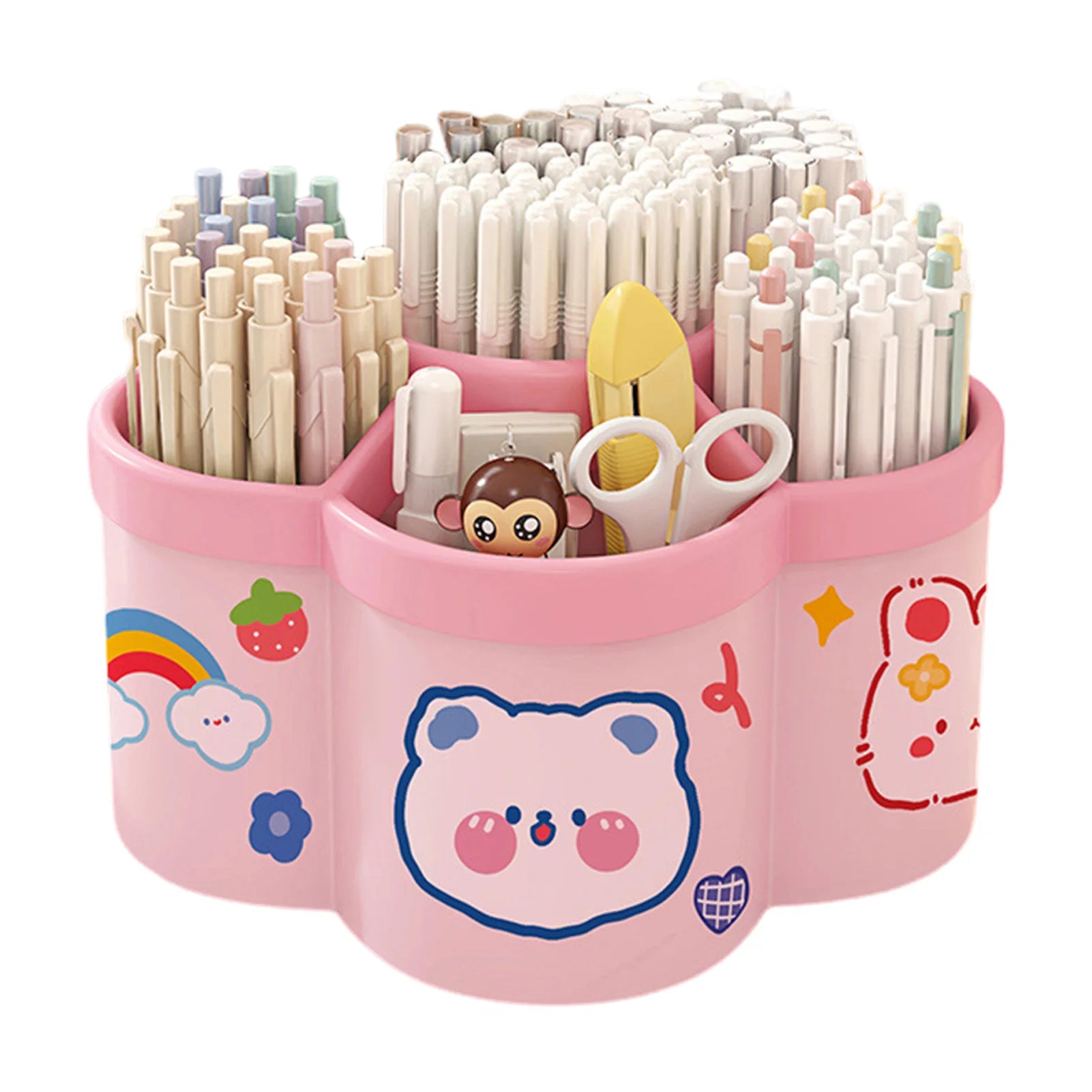 360° Rotating Makeup Brush & Pen Holder